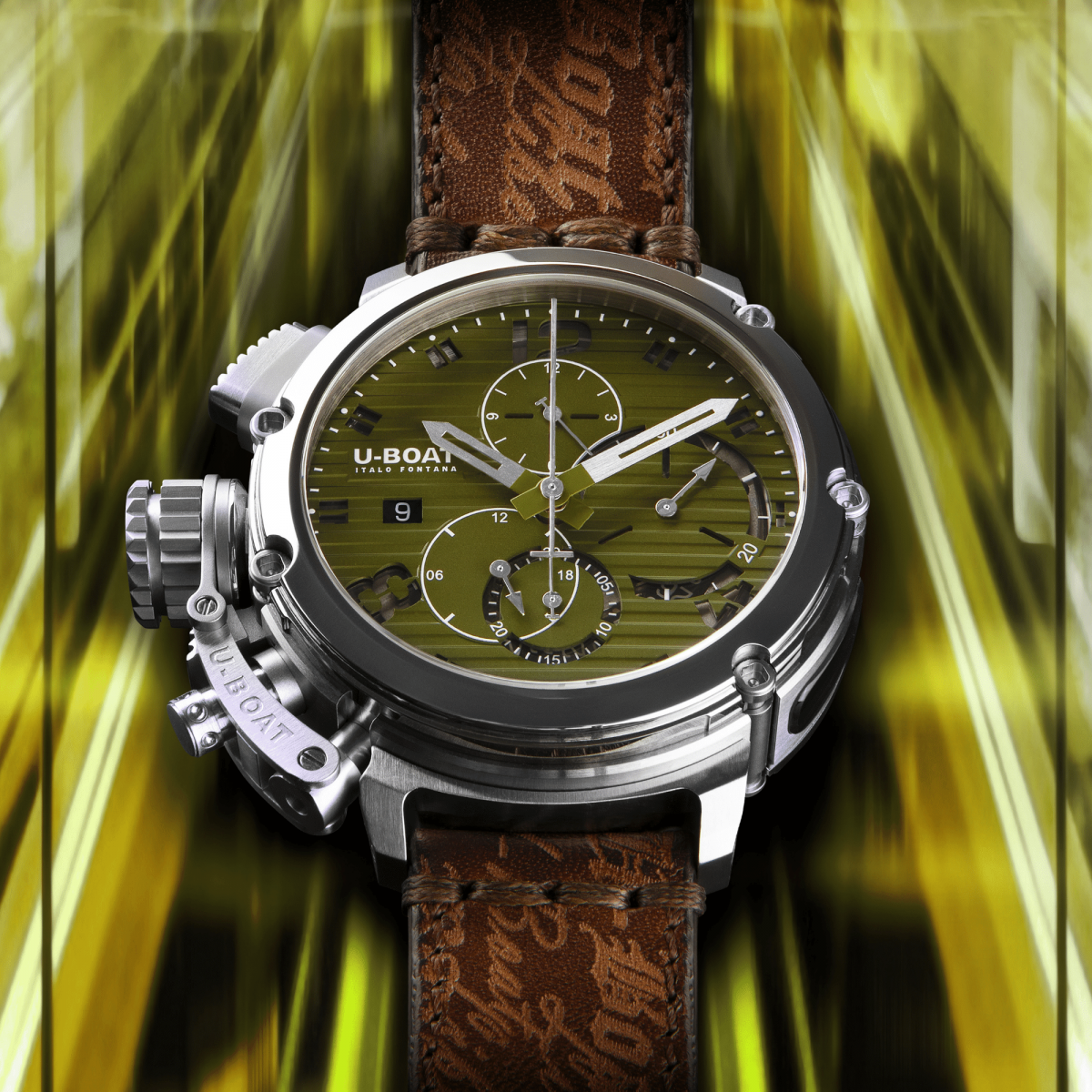 U-Boat Chimera 46mm Chrono SS Verde 9591