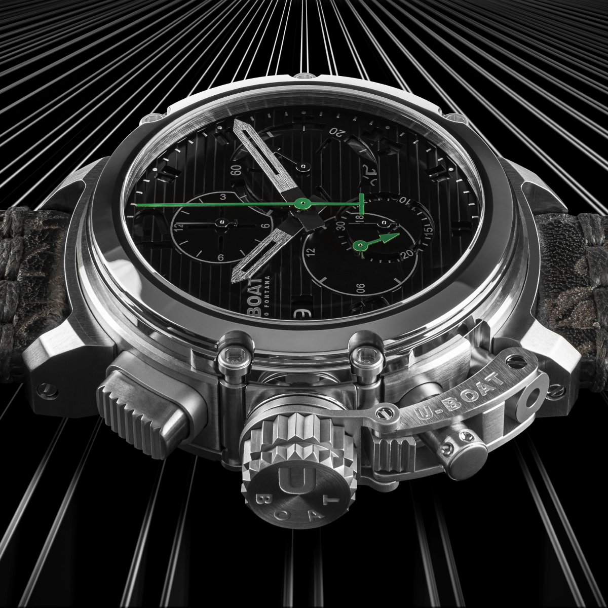 U-Boat Chimera 46MM Chrono SS Nero 9592