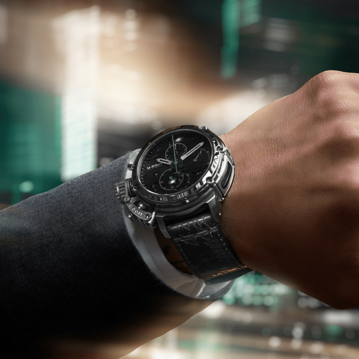 U-Boat Chimera 46MM Chrono SS Nero 9592