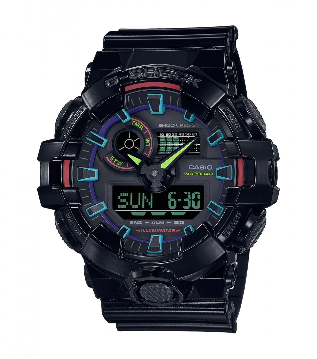 G-Shock Classic Style GA-700RGB-1AER Virtual Rainbow horloge