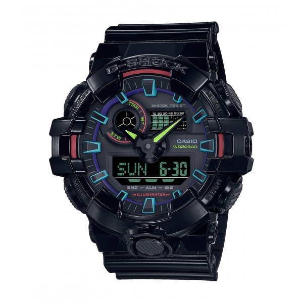 G-Shock Classic Style GA-700RGB-1AER Virtual Rainbow horloge