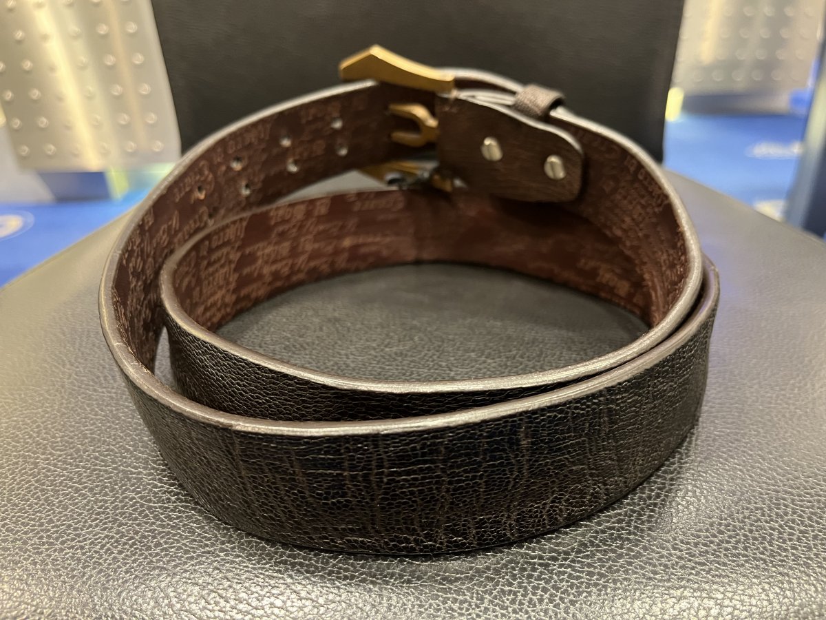 U-Boat Otrich Leather Belt brown/ blue Limited Edition