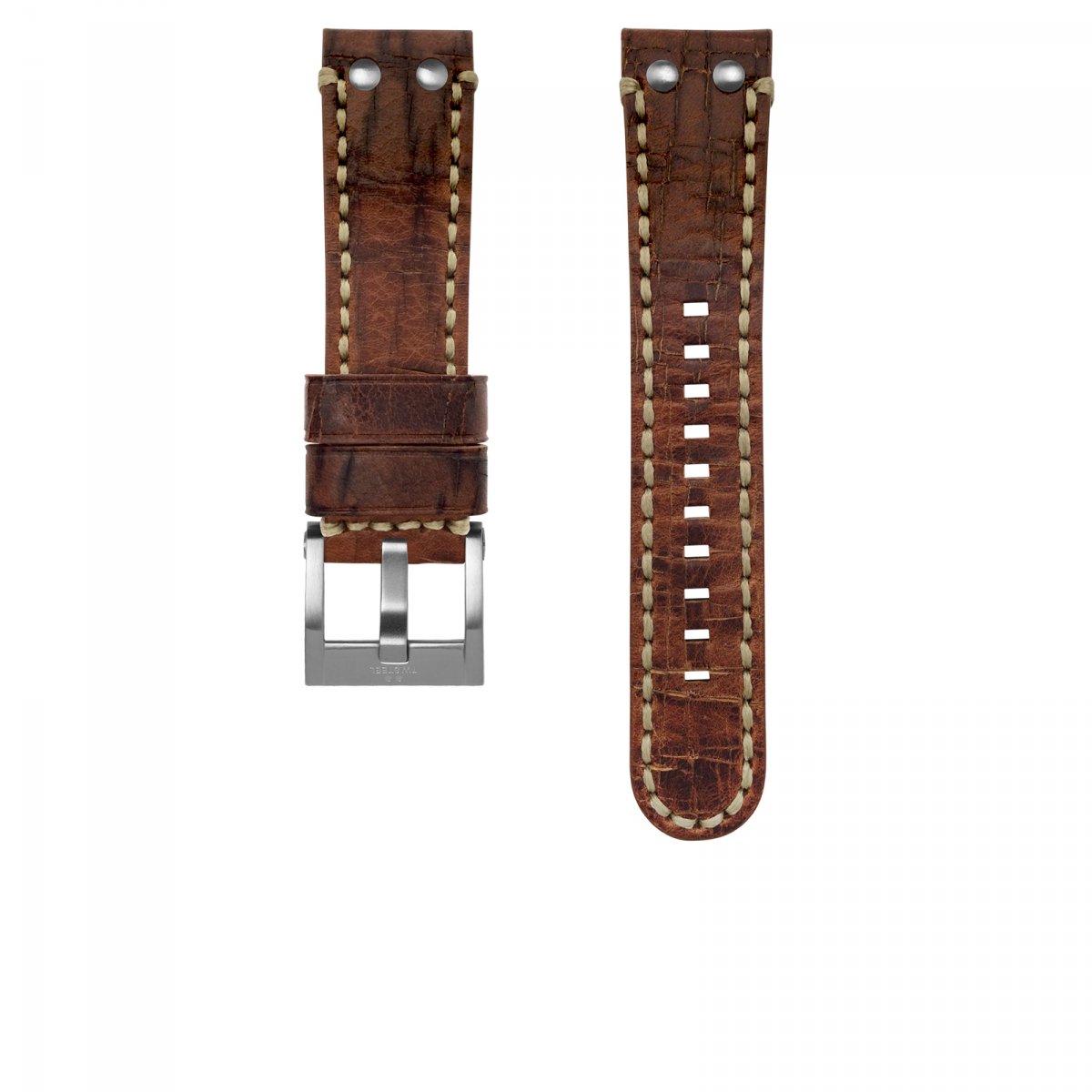 TW Steel Band Walnoot Bruin Vintage Leer 22 mm