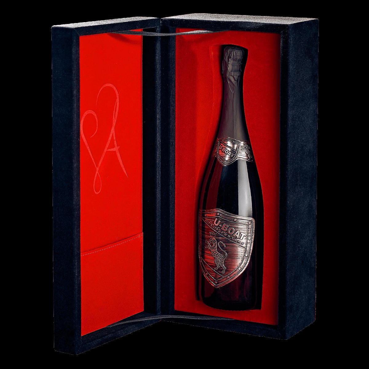 U-Boat Sparkling Wine bottle in Velvet Case