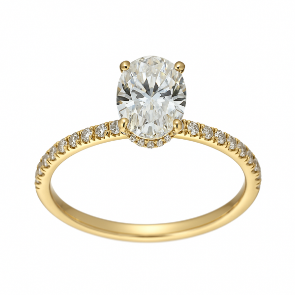 Lab-grown Ovaal Solitair Ring 1.51 crt