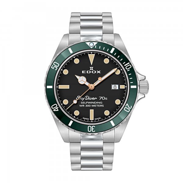 Edox Sky Diver Military Limited Edition horloge 80112 3VM NIBEI