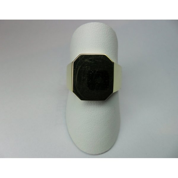 Geelgouden Zegel Ring Groot