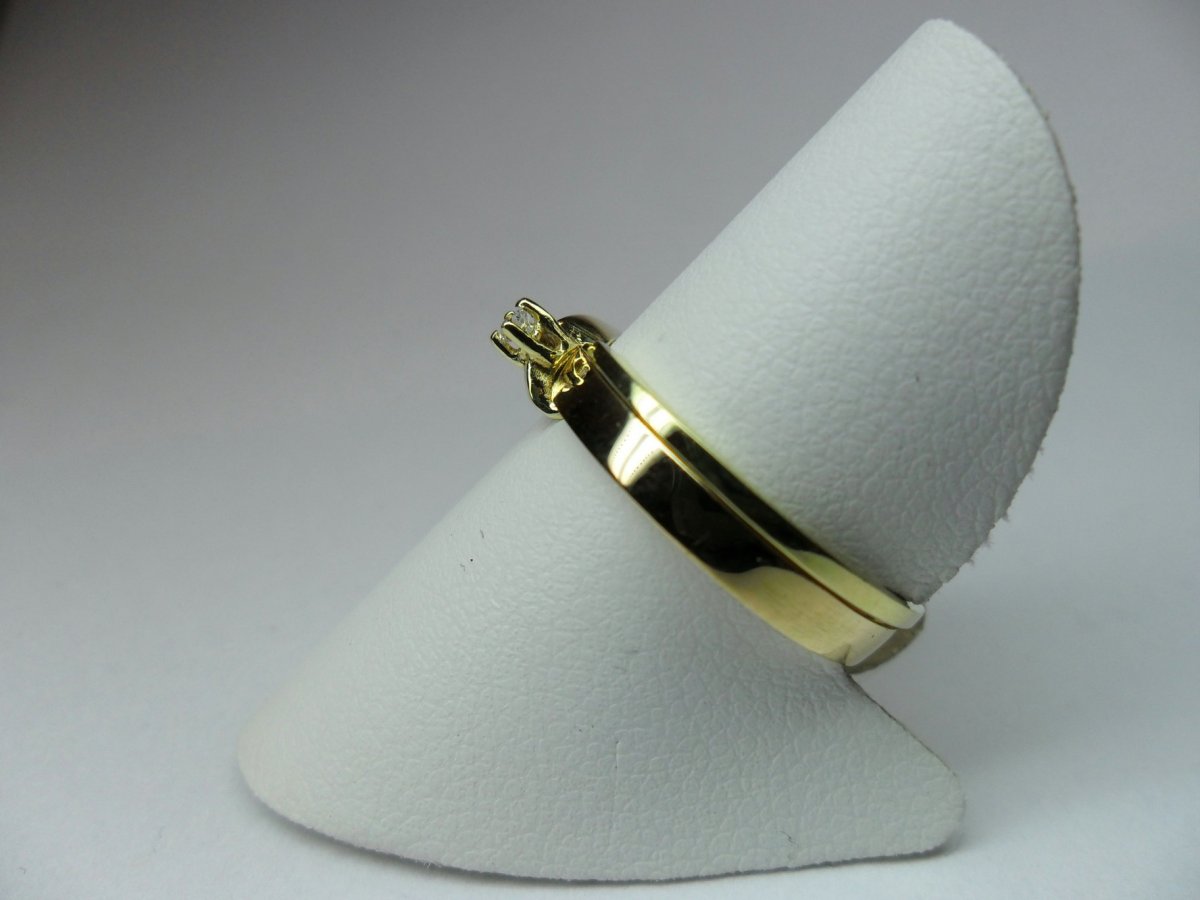 2Gether Solitair Ring Smal Geelgoud