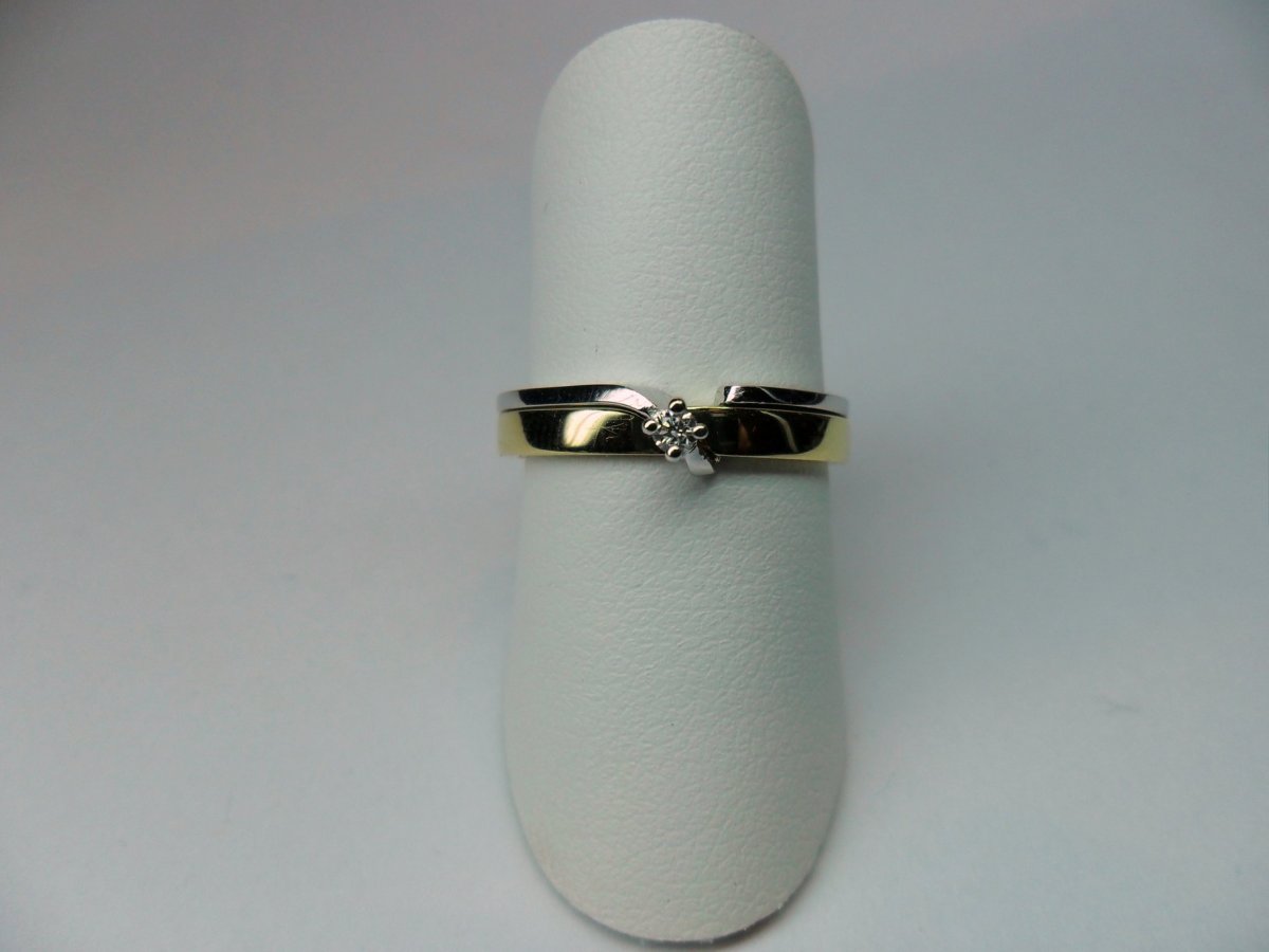2Gether Solitair Ring Smal Bicolor