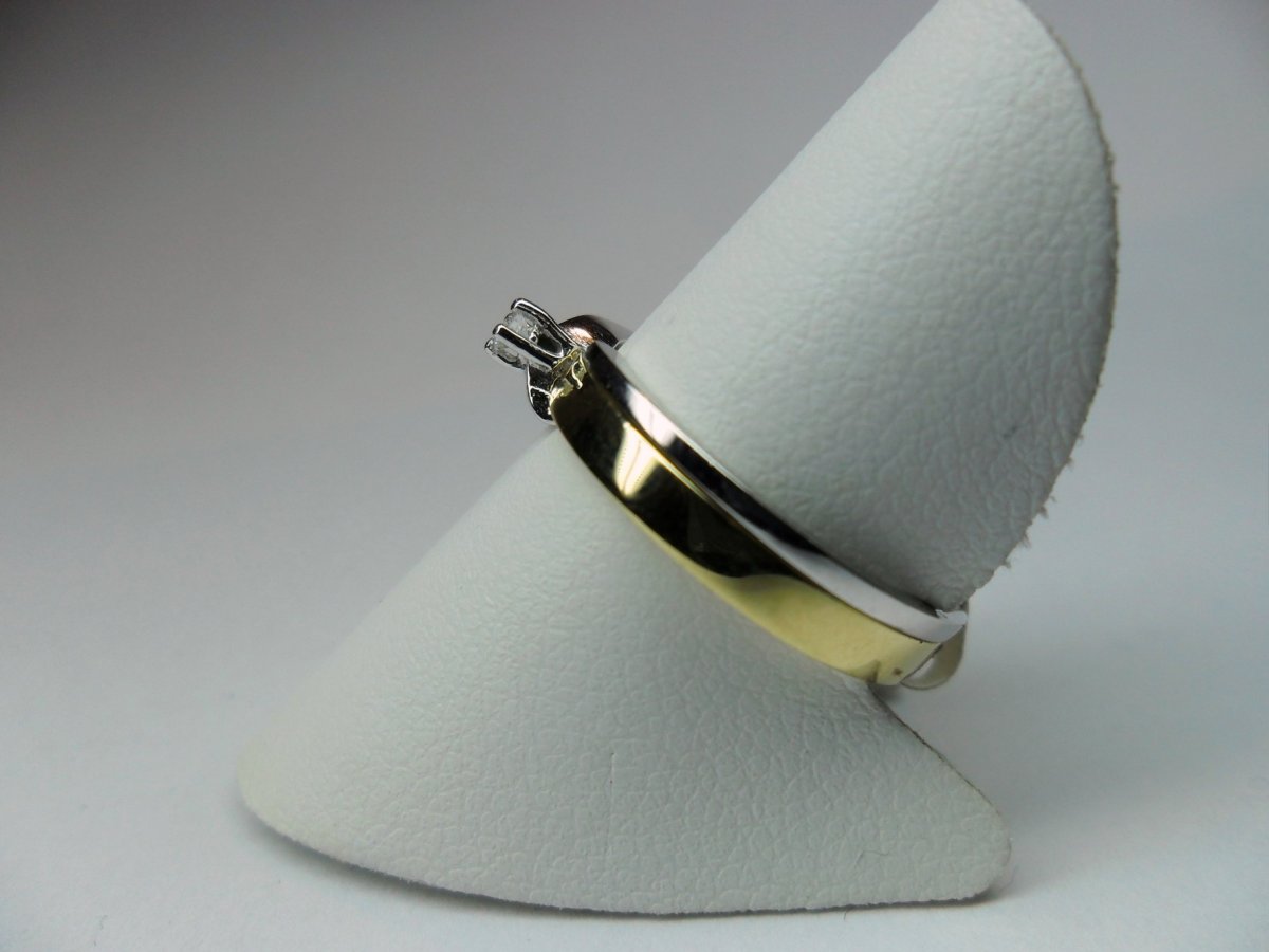 2Gether Solitair Ring Smal Bicolor