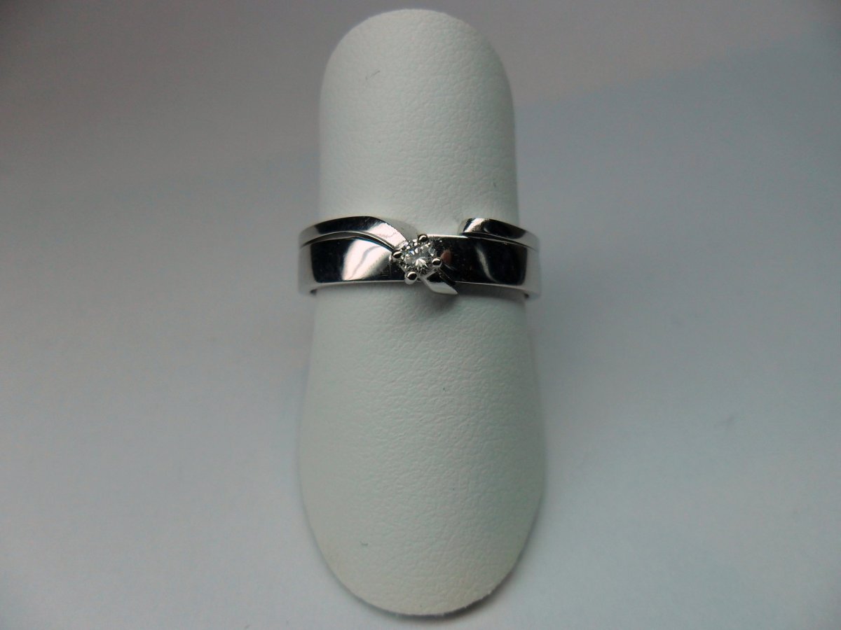 2Gether Solitair Ring Witgoud