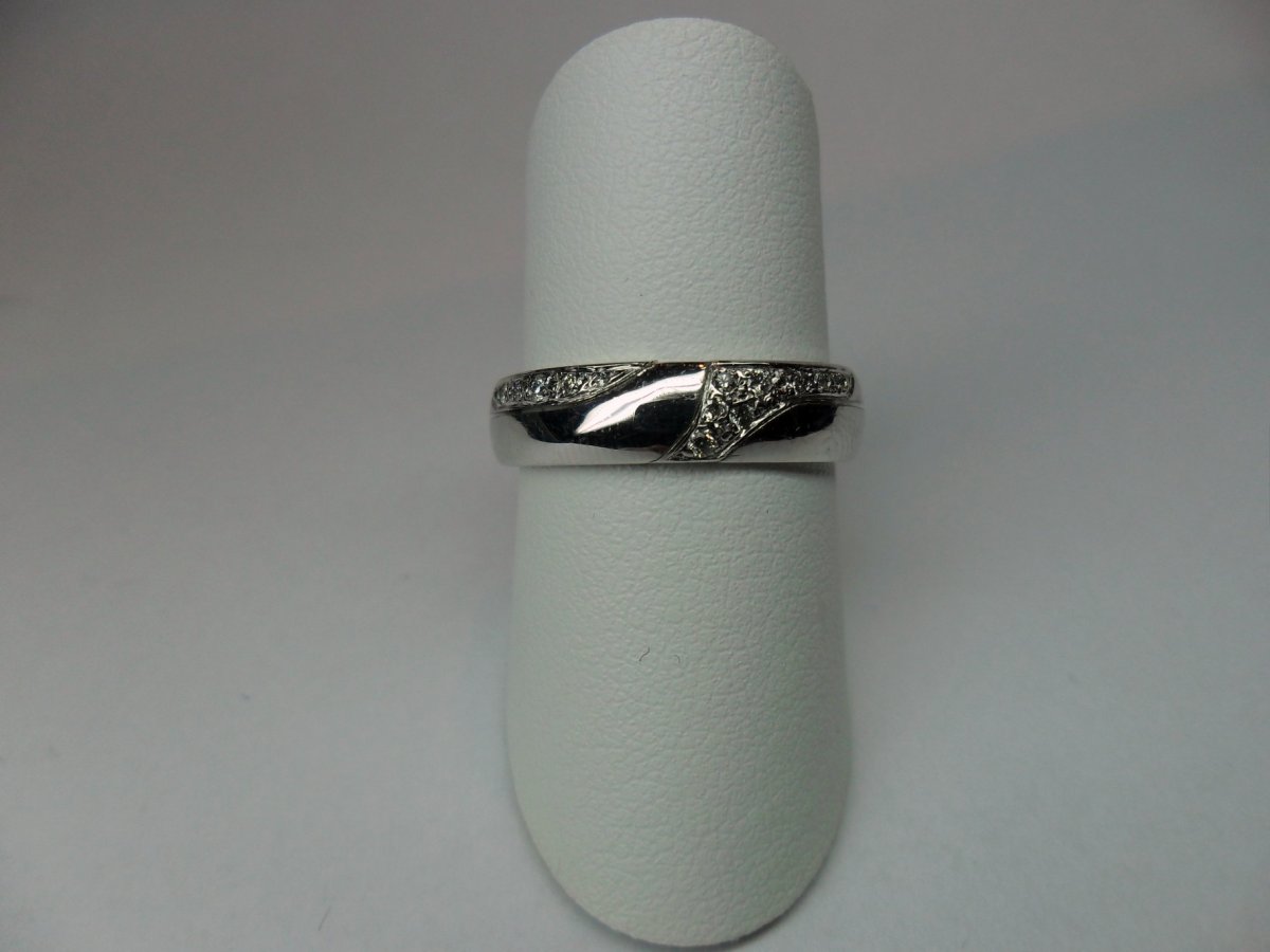 2Gether Ring Bol Pavé Witgoud Smal