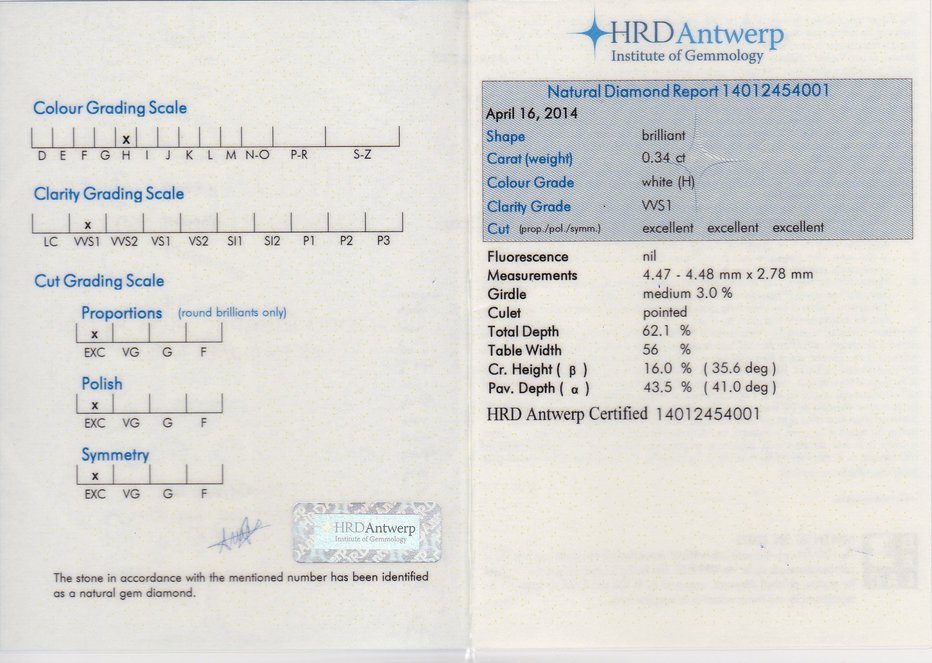 0.34 crt. - H - VVS1