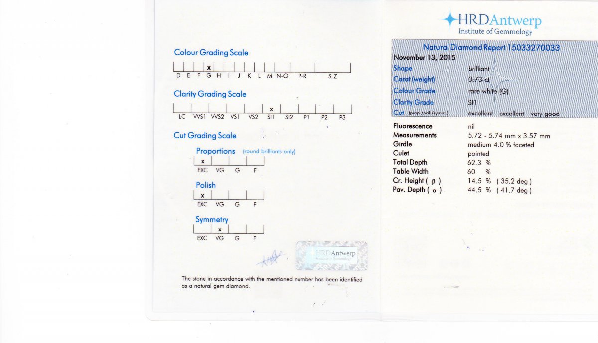 Solitair Hanger 0.73 crt.