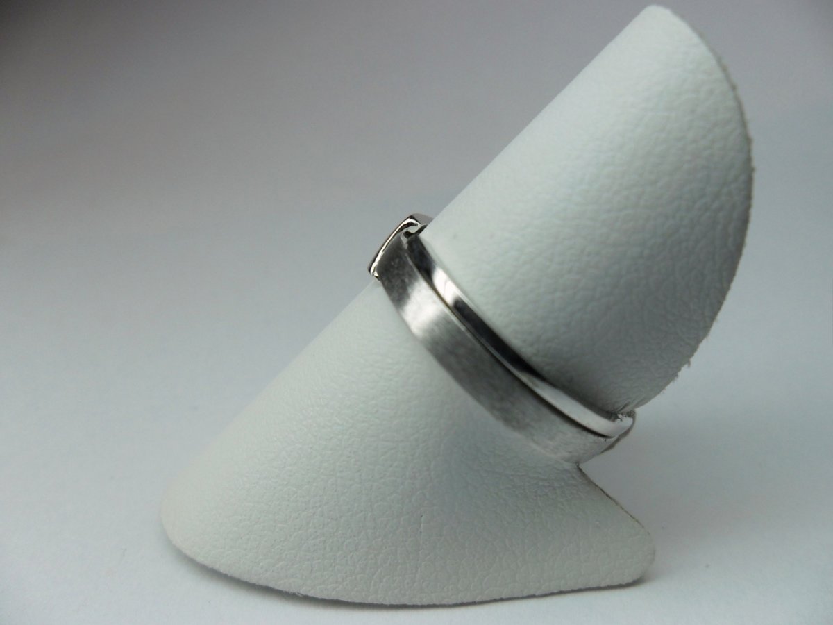 2Gether Ring Smal Witgoud Mat en Glimmend