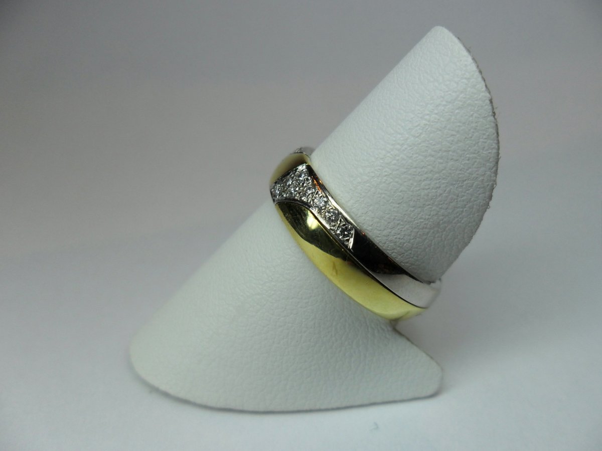 2Gether Ring Bol Pavé Bicolor