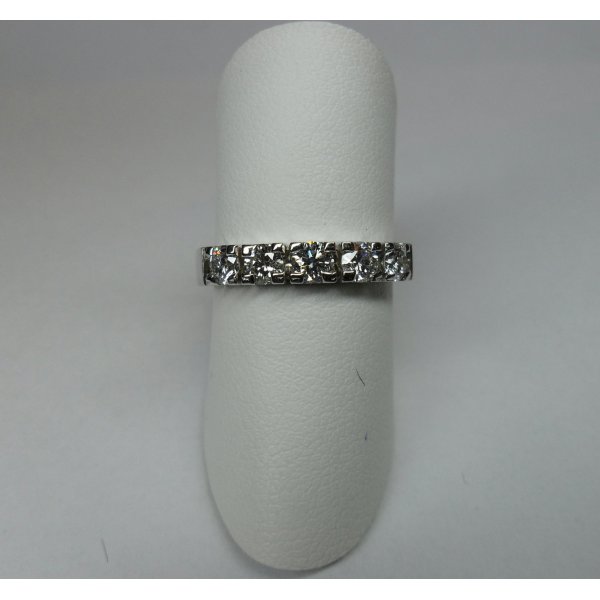 Row Ring Extra Thick 5st. White Gold