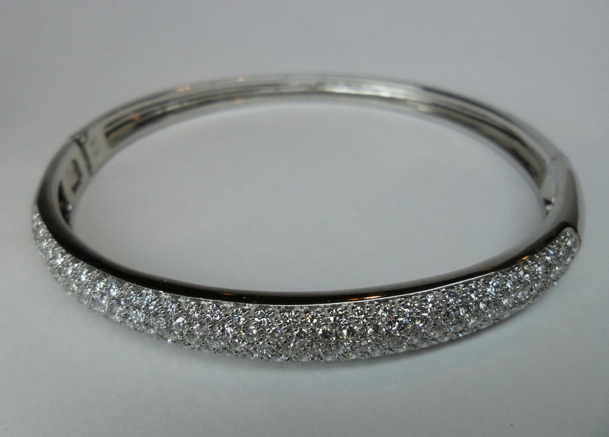 Witgouden Pavé Spang Armband