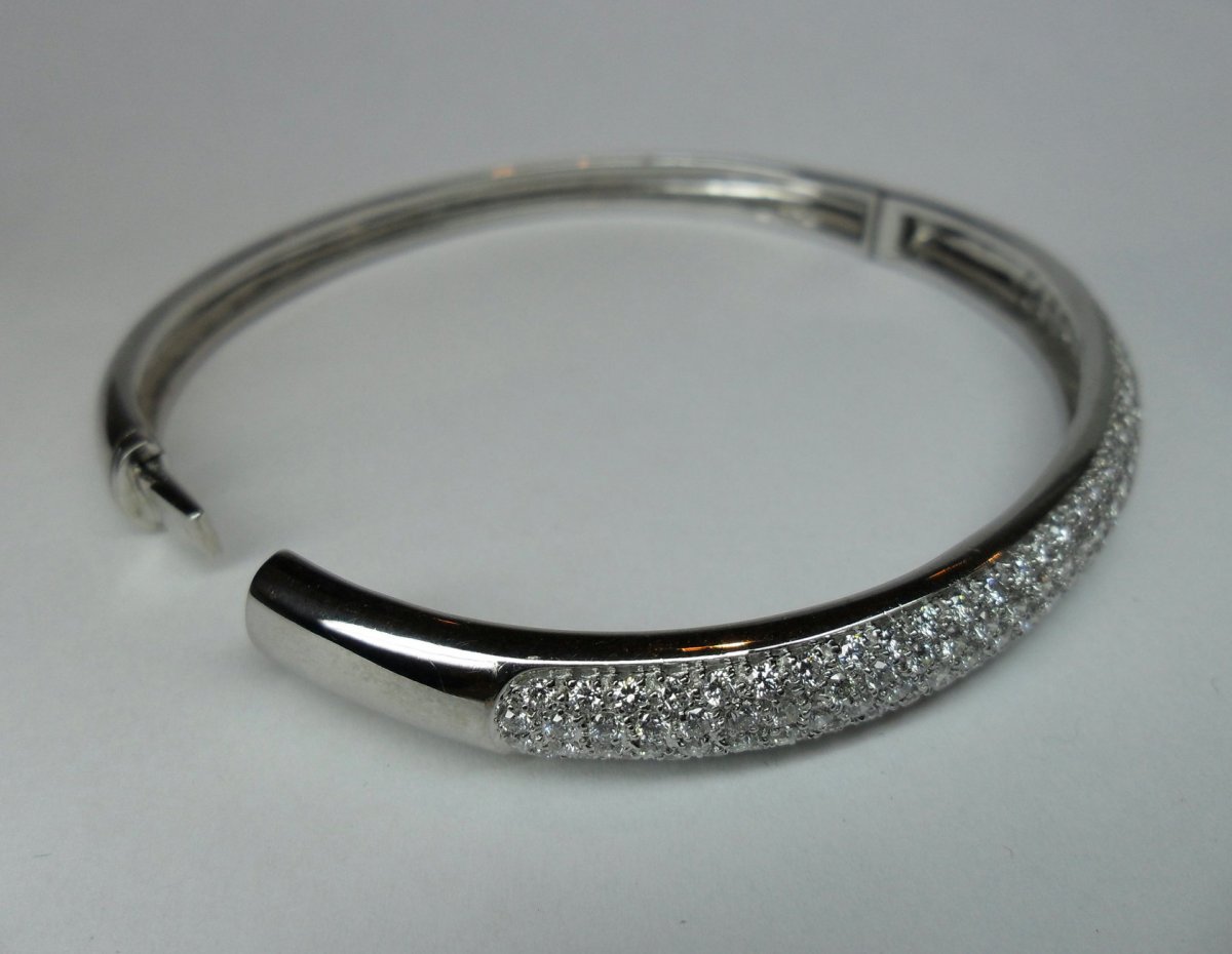 Witgouden Pavé Spang Armband