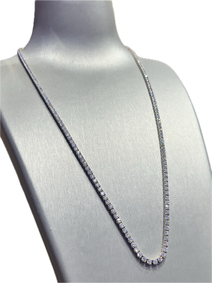 Lab-grown Tenniscollier 187-19crt.